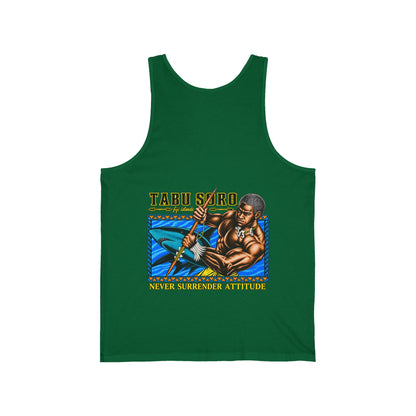 Local Strength Tabu Soro Fiji Islands Never Surrender Attitude Unisex Jersey Tank