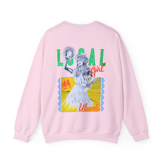 Hawaiian Strength Local Girl Uluwehi Vintage Design 90s New Print Unisex Heavy Blend™ Crewneck Sweatshirt