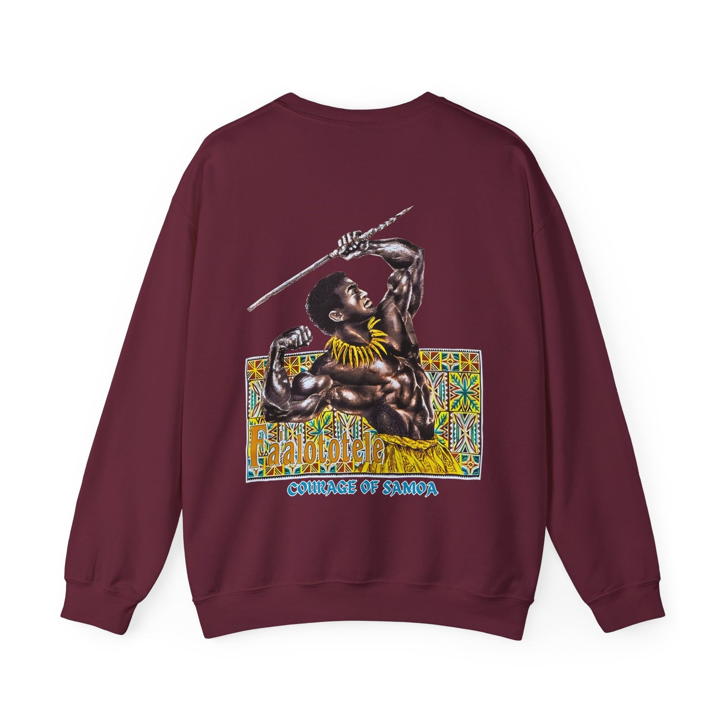 Samoan Strength Faalototele Courage of Samoa Vintage Design 90s New Print Unisex Heavy Blend™ Crewneck Sweatshirt