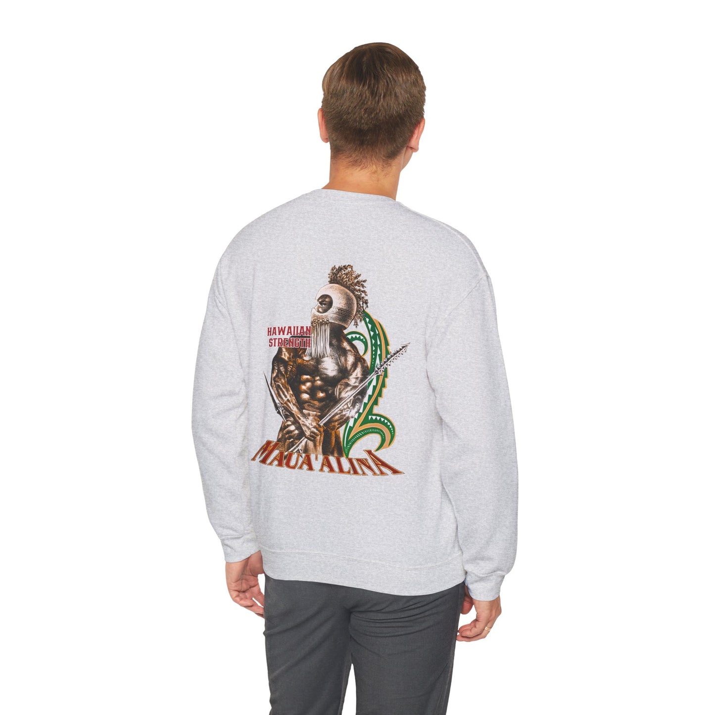 Hawaiian Strength Maua'alina Vintage Design 90s New Print Unisex Heavy Blend™ Crewneck Sweatshirt