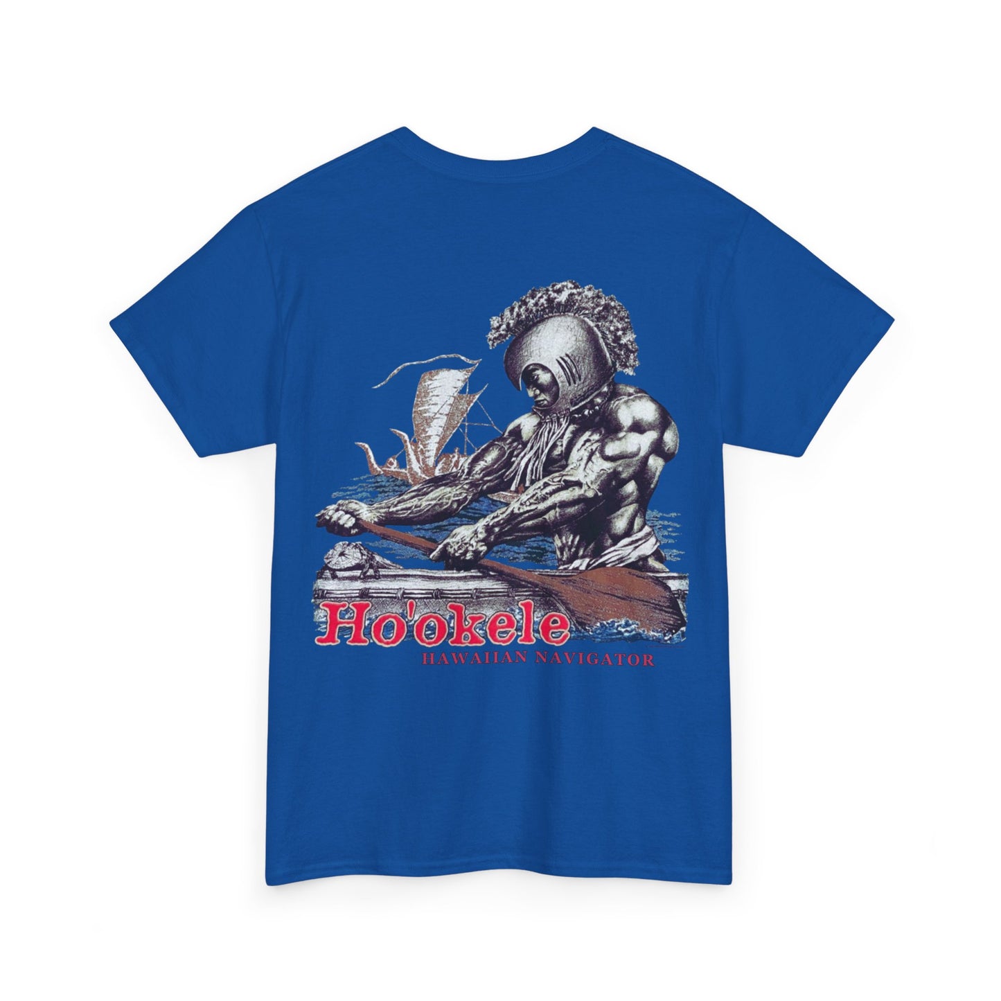 Hawaiian Strength Ho'okele Hawaiian Navigator Vintage Design 90s New Print T-shirt Unisex Heavy Cotton Tee