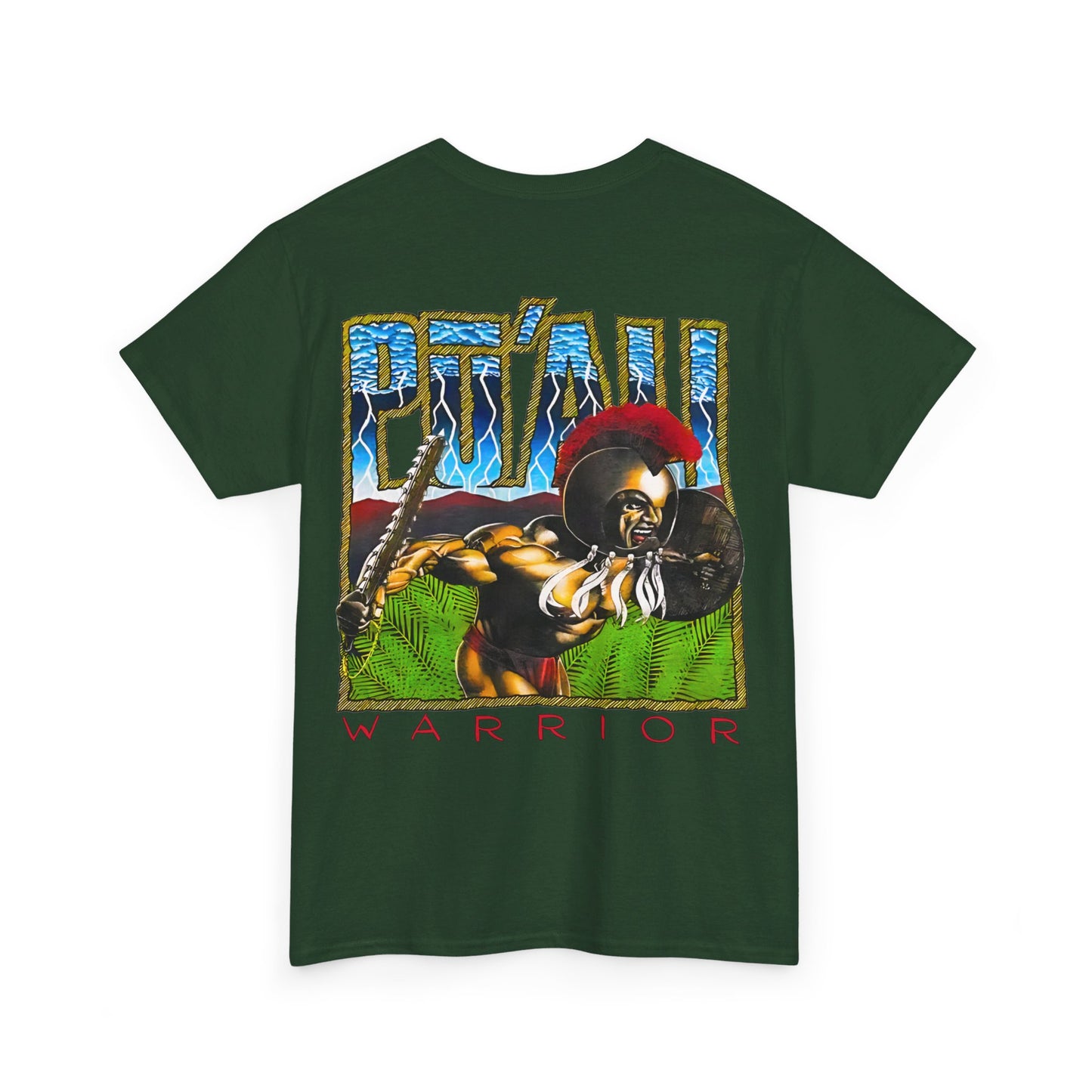 Hawaiian Strength Pu'ali Warrior Vintage Design 90s New Print Unisex Heavy Cotton Tee