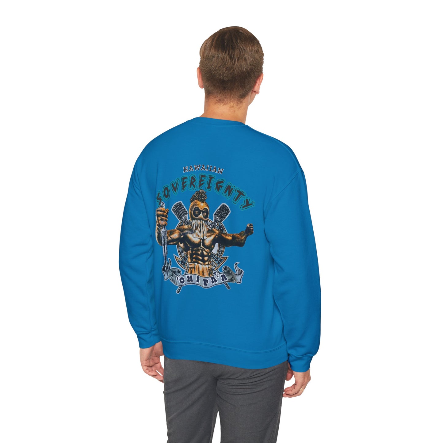 Hawaiian Strength Hawaiian Sovereignty 'Onipa'a Vintage Design 90s New Print Unisex Heavy Blend™ Crewneck Sweatshirt