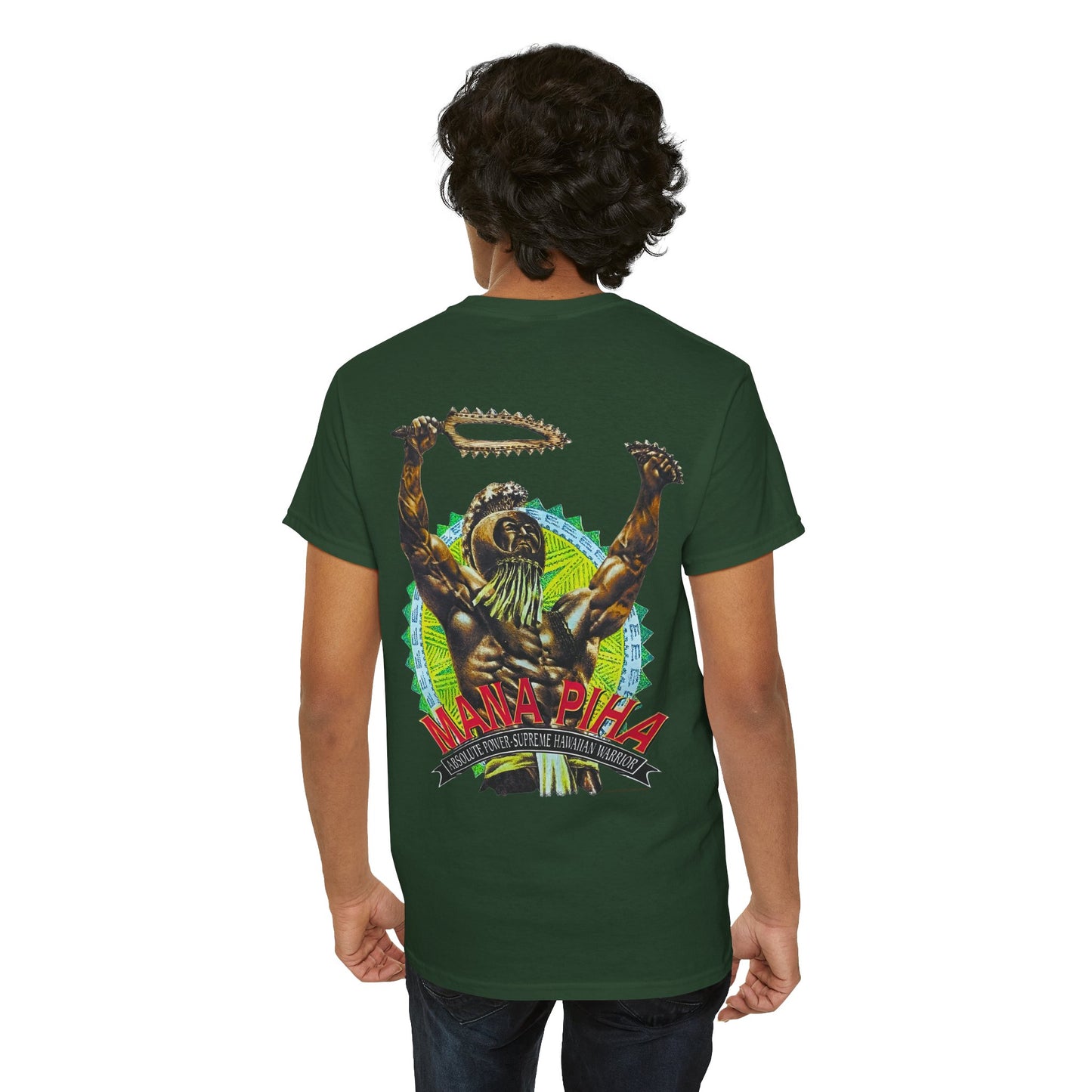 Hawaiian Strength Mana Piha Vintage Design 90s New Print Unisex Heavy Cotton Tee