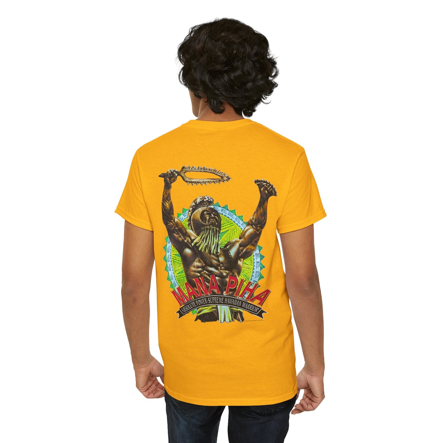 Hawaiian Strength Mana Piha Vintage Design 90s New Print Unisex Heavy Cotton Tee
