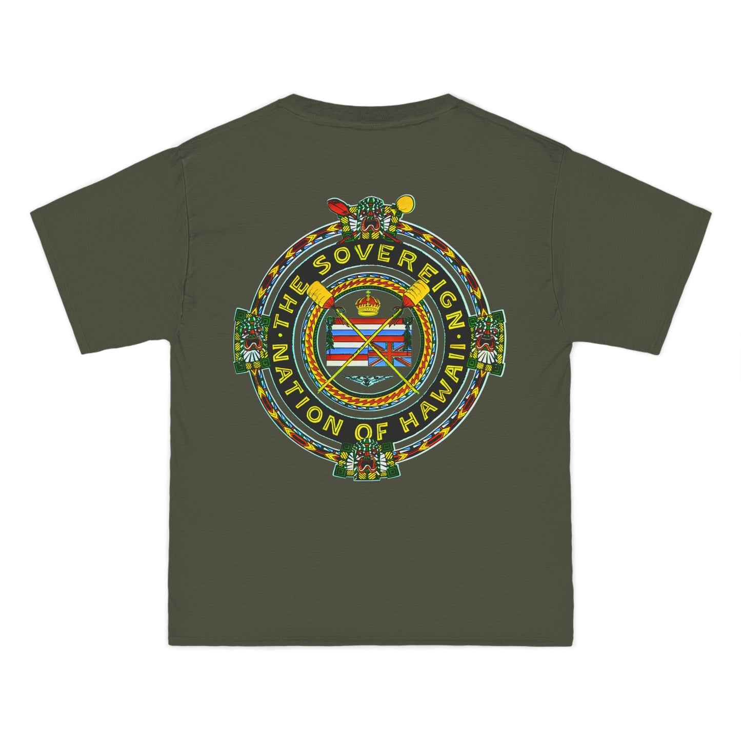 Hawaiian Strength The Sovereign Nation of Hawaii Vintage Design 90s New Print Beefy-T®  Short-Sleeve T-Shirt