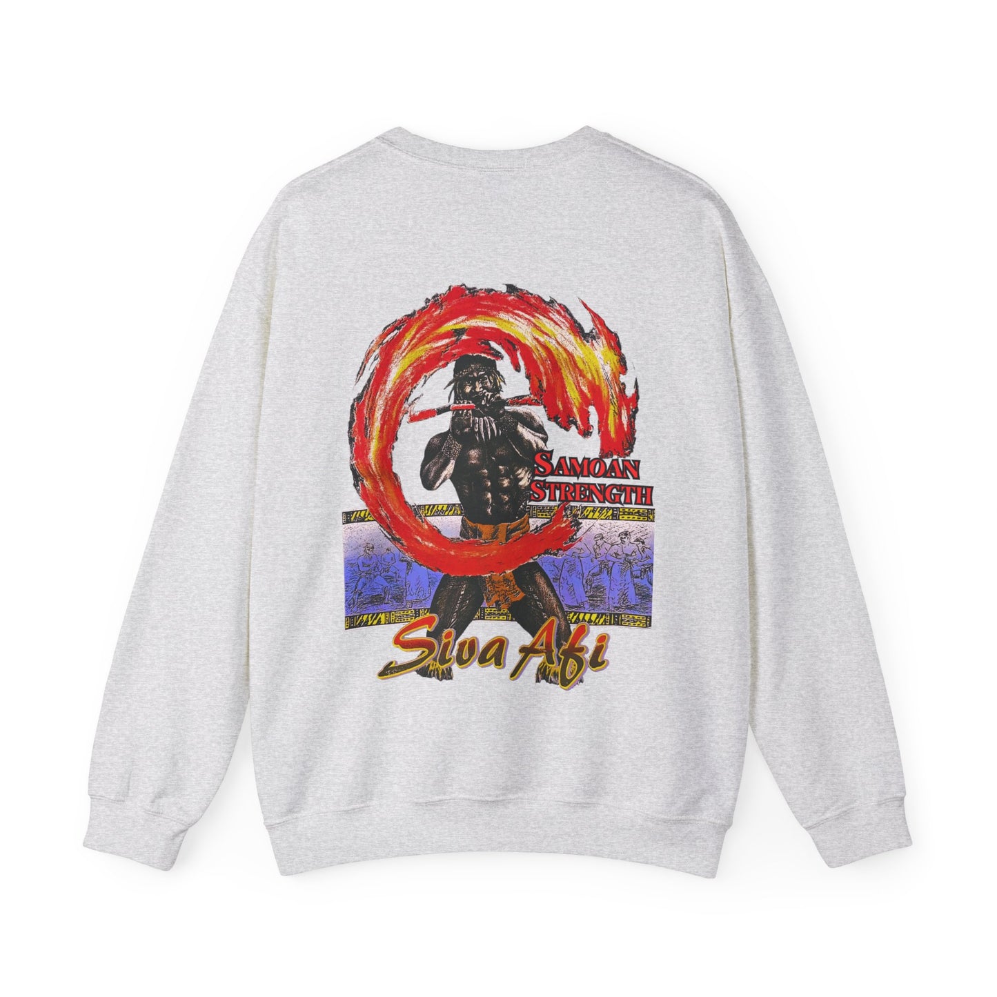 Samoan Strength Siva Afi Vintage Design 90s New Print Unisex Heavy Blend™ Crewneck Sweatshirt