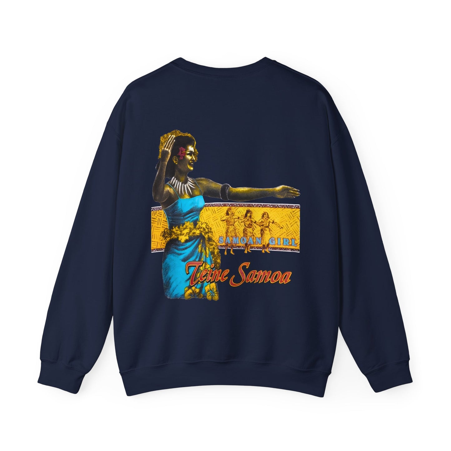 Samoan Strength Samoan Girl Teine Samoa Vintage Design 90s New Print Unisex Heavy Blend™ Crewneck Sweatshirt