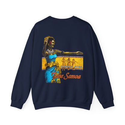 Samoan Strength Samoan Girl Teine Samoa Vintage Design 90s New Print Unisex Heavy Blend™ Crewneck Sweatshirt