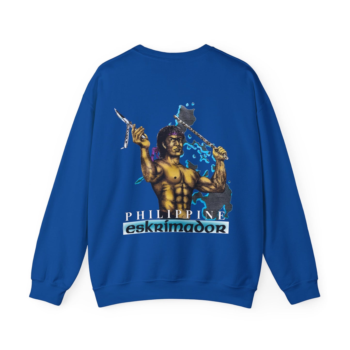 Filipino Strength Philippine Eskrimador Vintage Design 90s New Print Unisex Heavy Blend™ Crewneck Sweatshirt