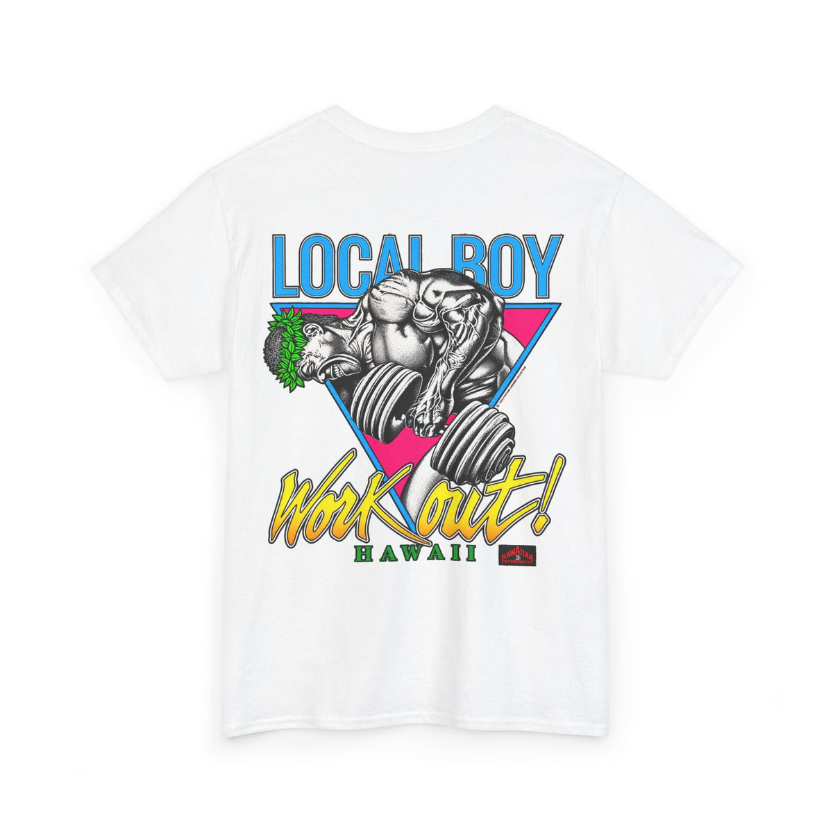 Hawaiian Strength Local Boy Work Out Hawaii Unisex Heavy Cotton Tee