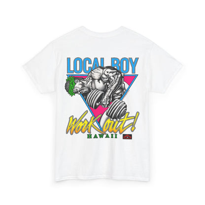 Hawaiian Strength Local Boy Work Out Hawaii Unisex Heavy Cotton Tee