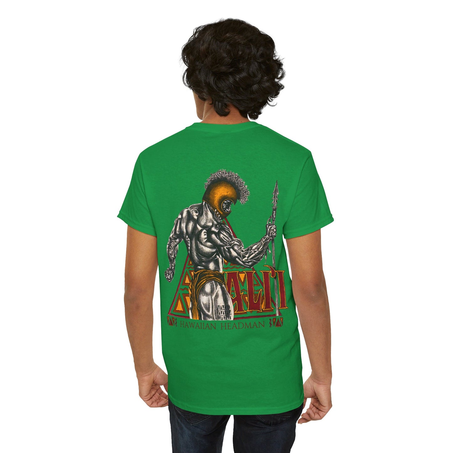 Hawaiian Strength Ali'i Hawaiian Headman Vintage Design 90s New Print Unisex Heavy Cotton Tee