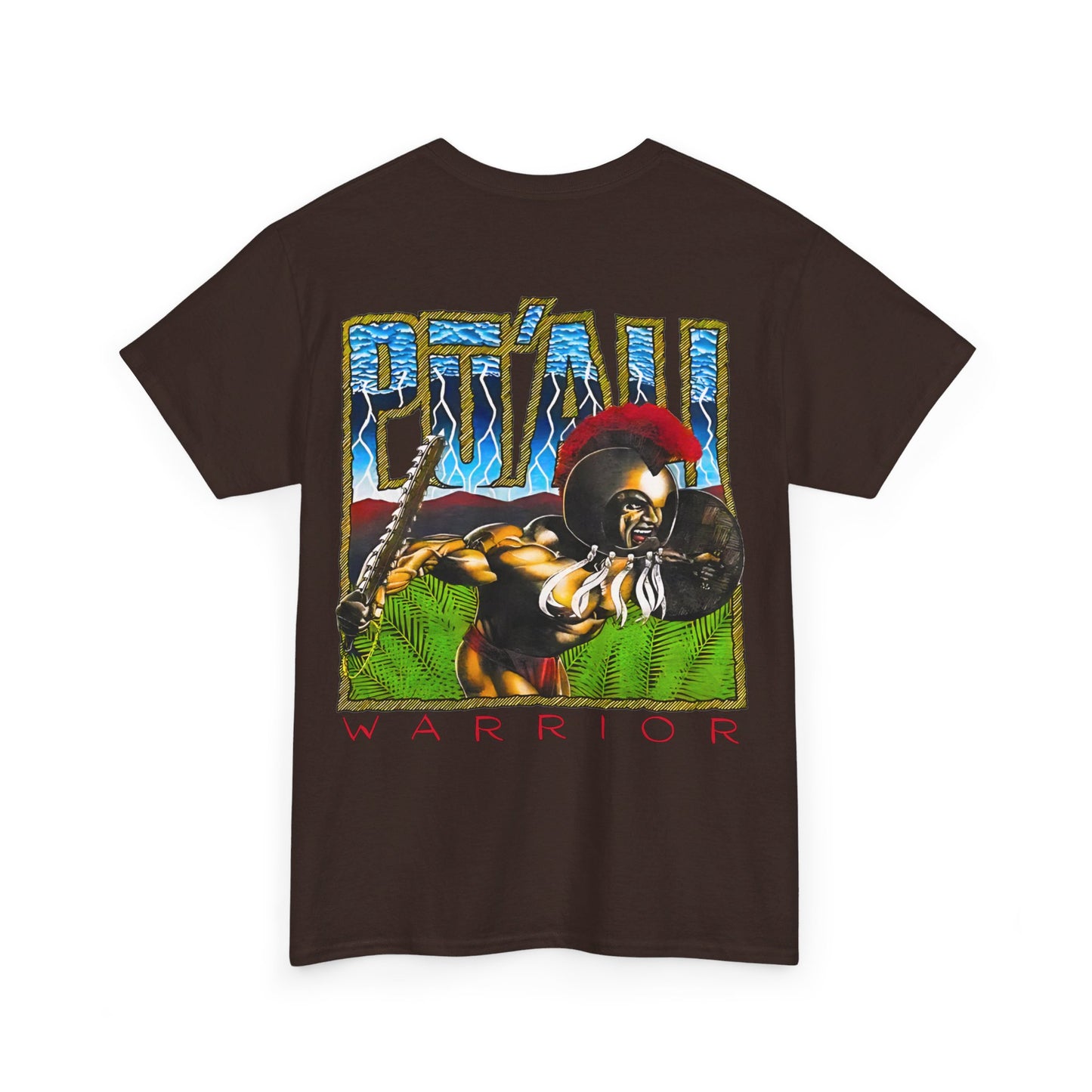 Hawaiian Strength Pu'ali Warrior Vintage Design 90s New Print Unisex Heavy Cotton Tee