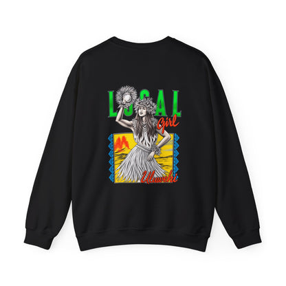 Hawaiian Strength Local Girl Uluwehi Unisex Heavy Blend™ Crewneck Sweatshirt