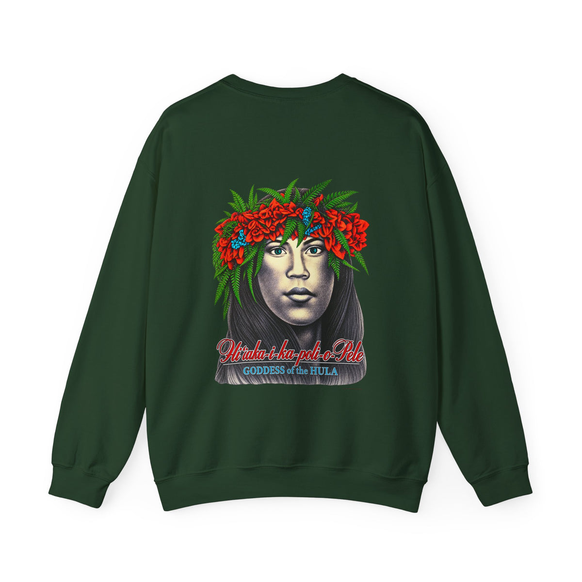 Hawaiian Strength Goddess of the Hula Unisex Heavy Blend™ Crewneck Sweatshirt