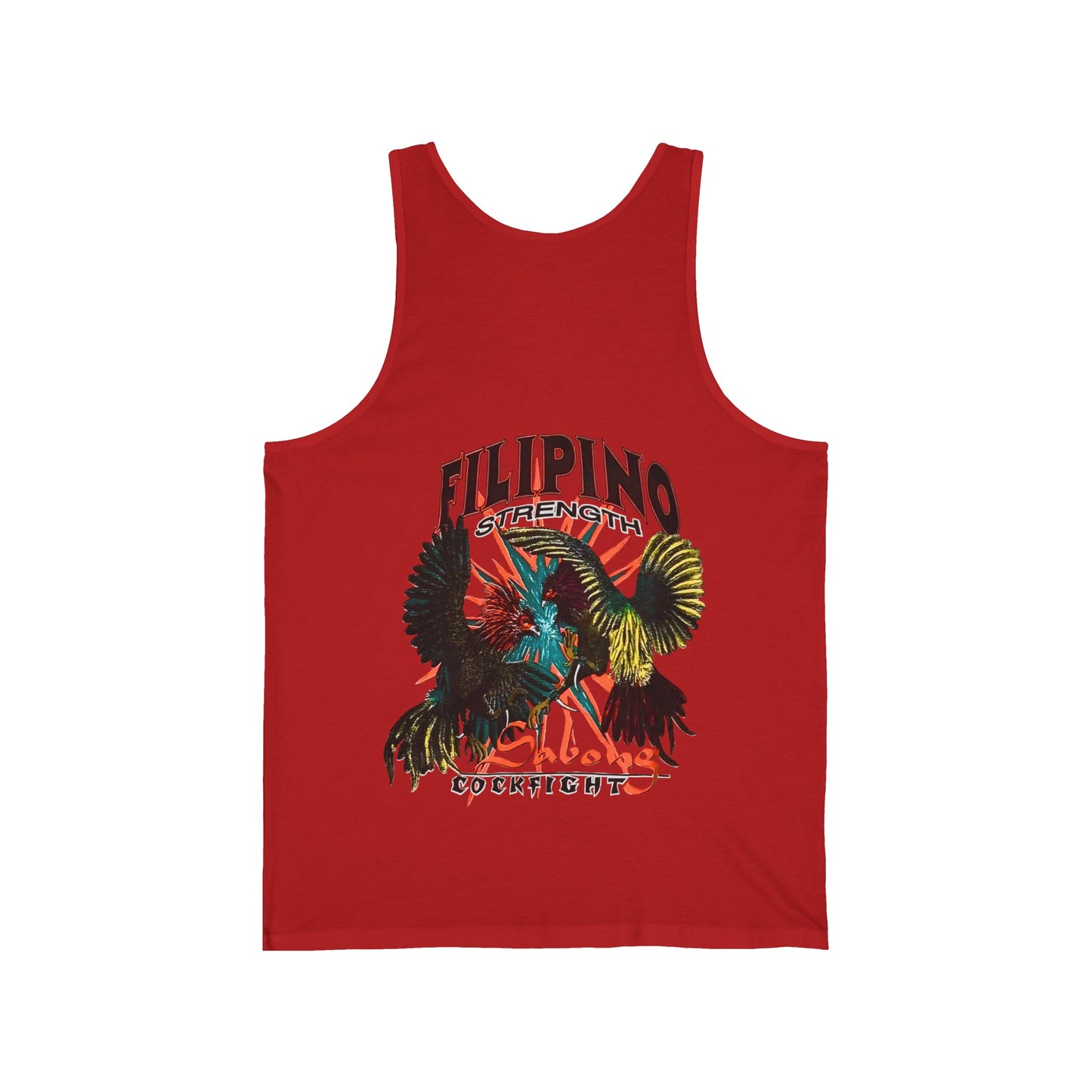 Filipino Strength Sabong Cockfight Vintage Design 90s New Print Unisex Jersey Tank