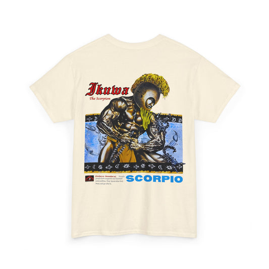 Hawaiian Strength The Scorpion Ikuwa Scorpio Horoscope Vintage Design 90s New Print Unisex Heavy Cotton Tee