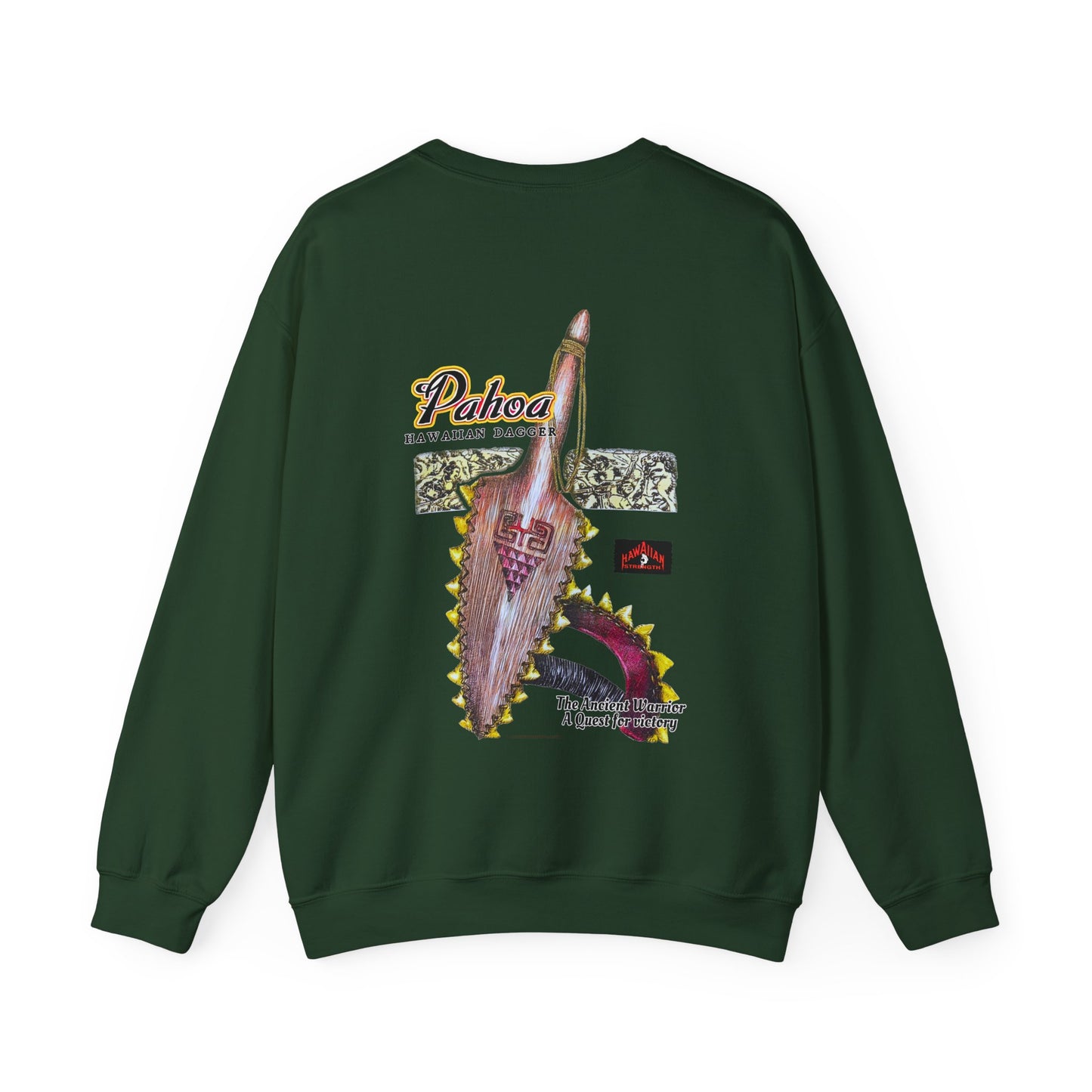 Hawaiian Strength Pahoa Hawaiian Dagger Vintage 90s Design New Unisex Heavy Blend™ Crewneck Sweatshirt