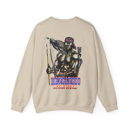 Filipino Strength Mangangso Na Pinoy Filipino Hunter Vintage Design 90s New Print Unisex Heavy Blend™ Crewneck Sweatshirt