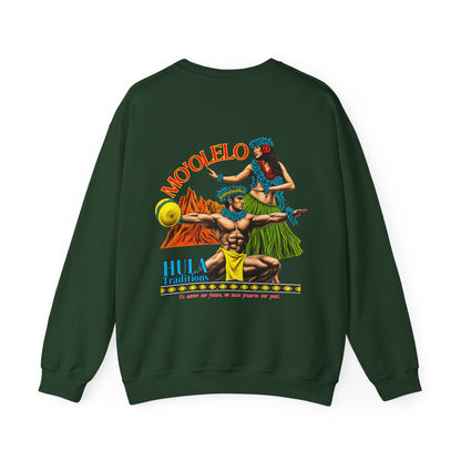Hawaiian Strength Mo'olelo Hula Traditions Unisex Heavy Blend™ Crewneck Sweatshirt
