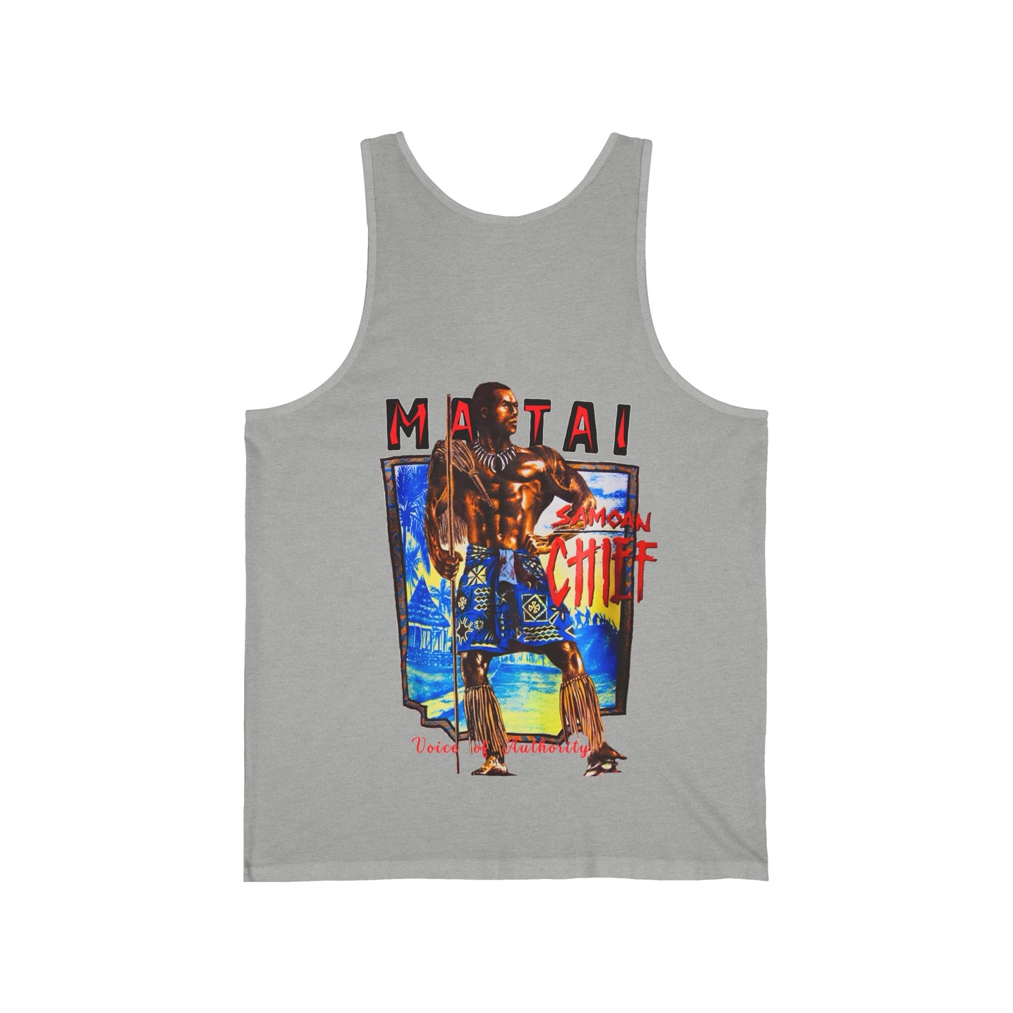 Samoan Strength Samoan Chief Matai Voice of Authority Vintage Design 90s New Print Unisex Jersey Tank