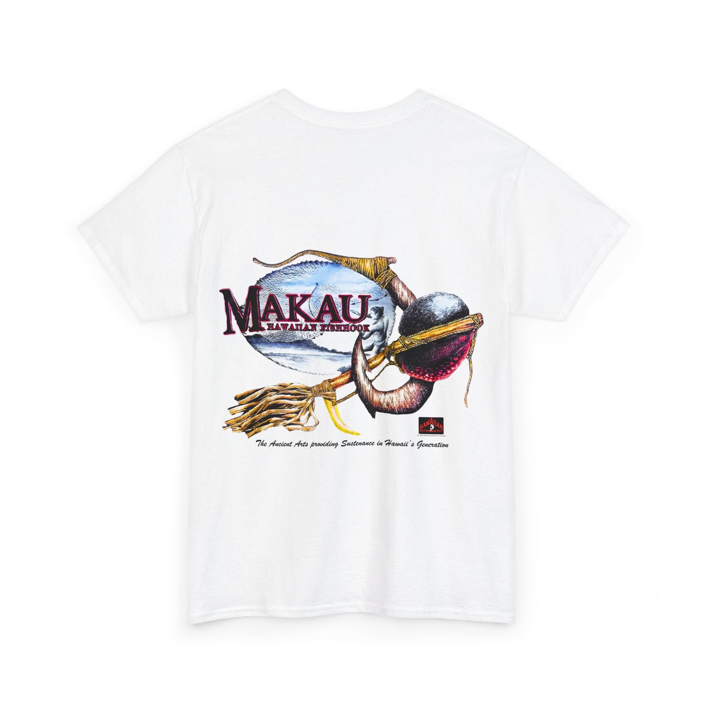 Hawaiian Strength Makau Hawaiian Fishhook Vintage Design 90s New Print T-shirt Unisex Heavy Cotton Tee