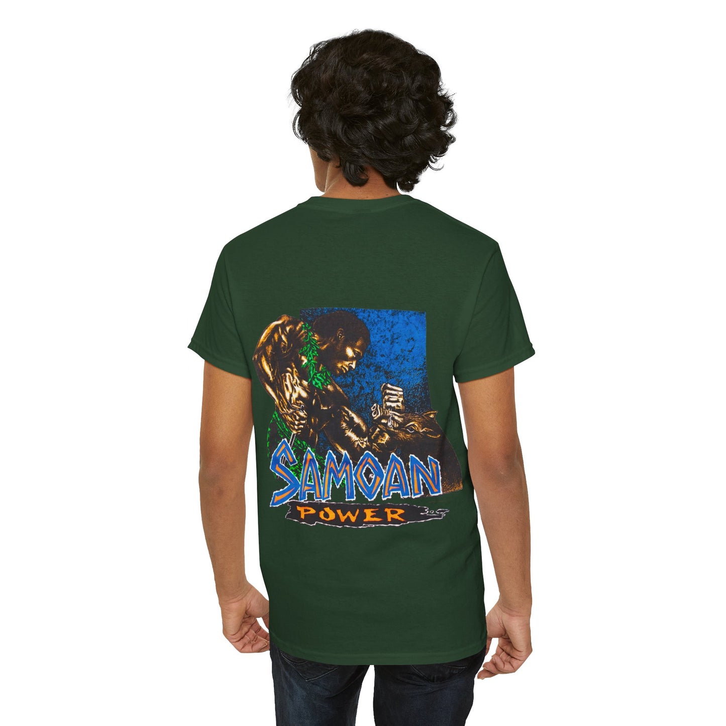 Samoan Strength Samoan Power Shirt Vintage Design 90s New Print T-shirt Unisex Heavy Cotton Tee