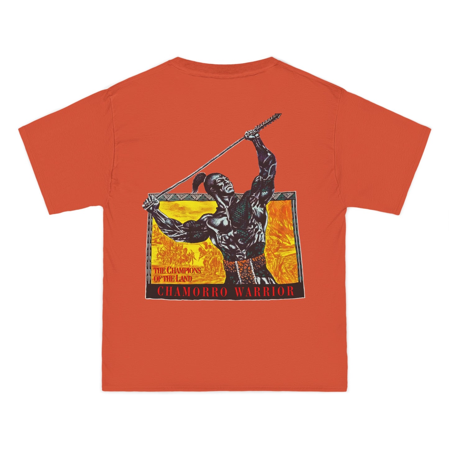 Chamorro Warrior Guam The Champions Of The Land Vintage Design 90s New Print Beefy-T®  Short-Sleeve T-Shirt