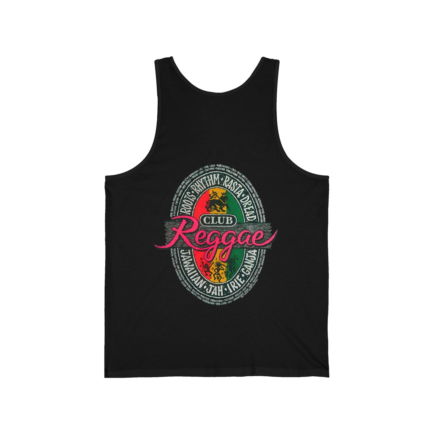 Jawaiian Strength Reggae Club Roots Rhythm Rasta Dread Jawaiian Jah Irie Ganja Vintage Design 90s New Print Unisex Jersey Tank