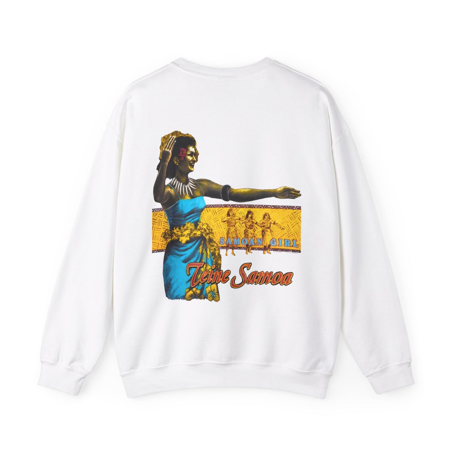 Samoan Strength Samoan Girl Teine Samoa Vintage Design 90s New Print Unisex Heavy Blend™ Crewneck Sweatshirt