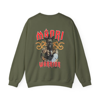 Local Strength Maori Warrior Vintage Design 90s New Print Unisex Heavy Blend™ Crewneck Sweatshirt