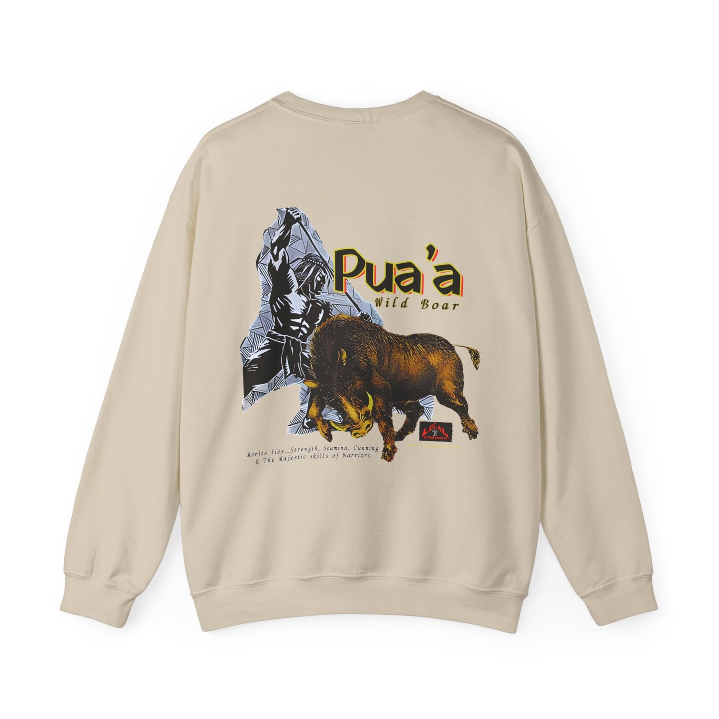 Local Strength Pua'a Wild Boar Vintage Design 90s New Print Unisex Heavy Blend™ Crewneck Sweatshirt