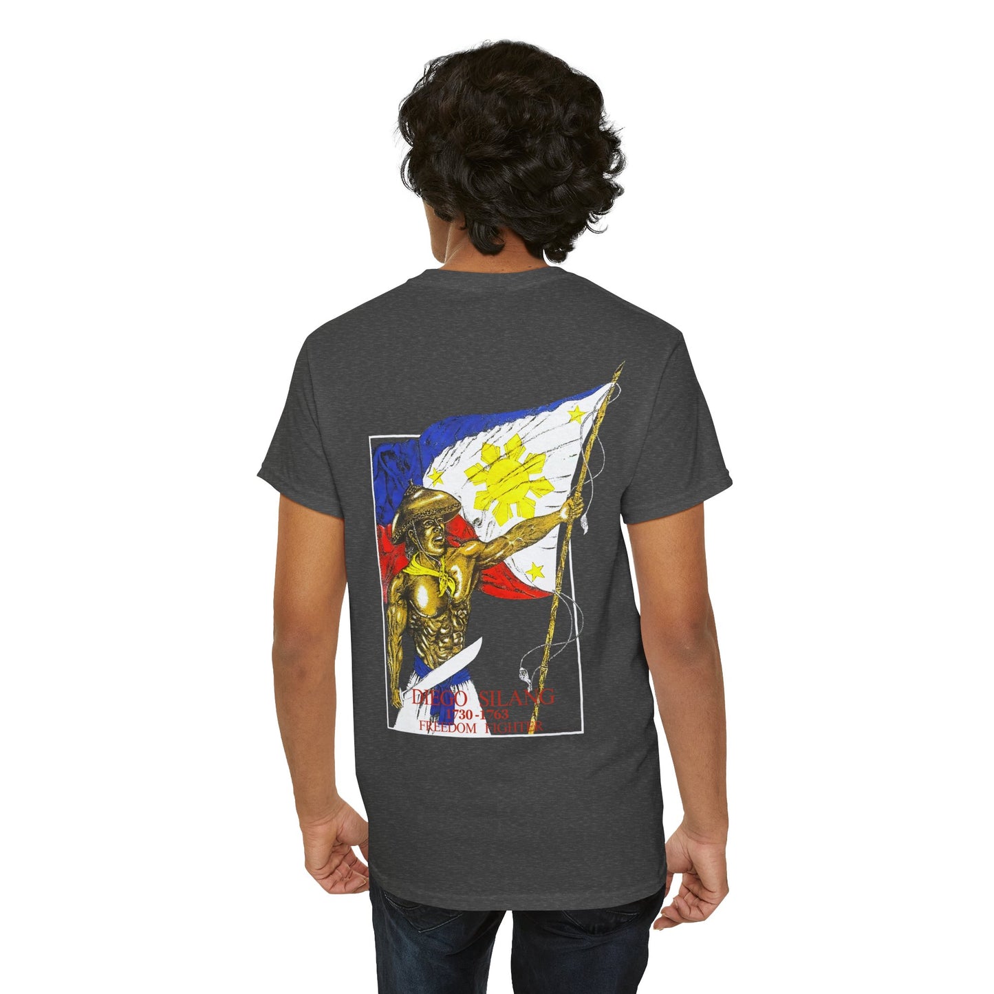 Filipino Strength Diego Silang Freedom Fighter Vintage Design 90s New Print Unisex Heavy Cotton Tee