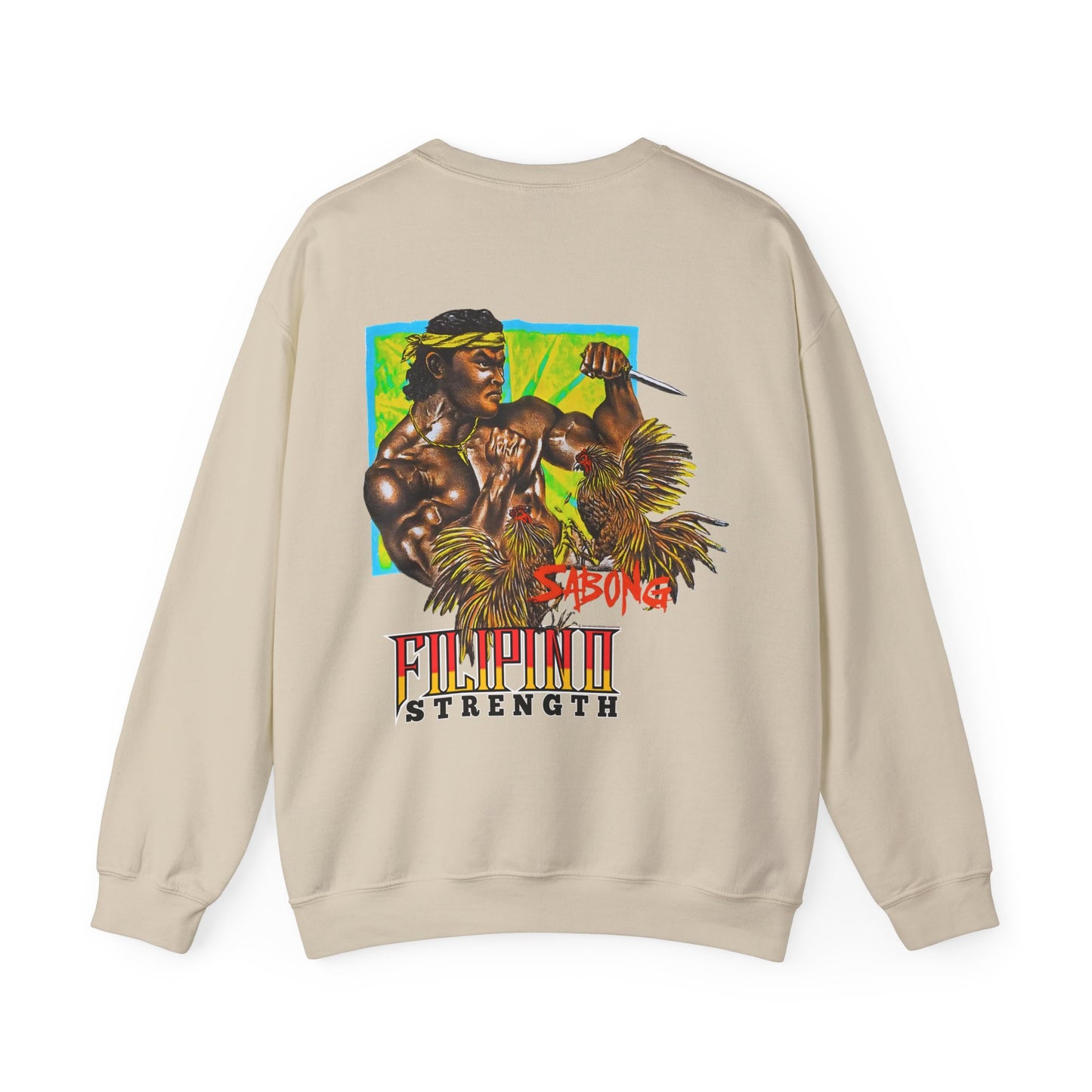 Filipino Strength Sabong Vintage Design 90s New Print Unisex Heavy Blend™ Crewneck Sweatshirt