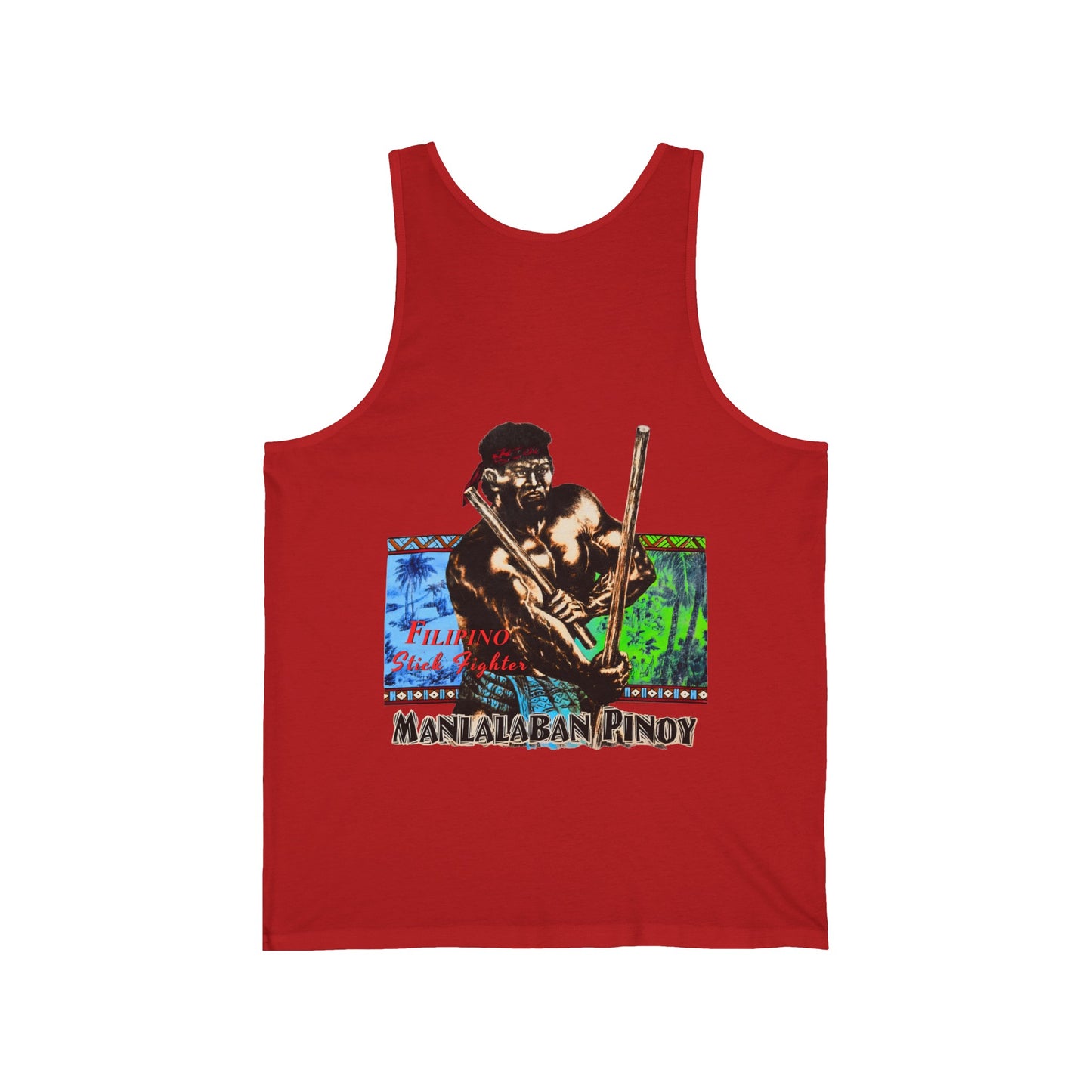 Filipino Strength Manlalaban Pinoy Stick Fighter Vintage Design 90s New Print Unisex Jersey Tank