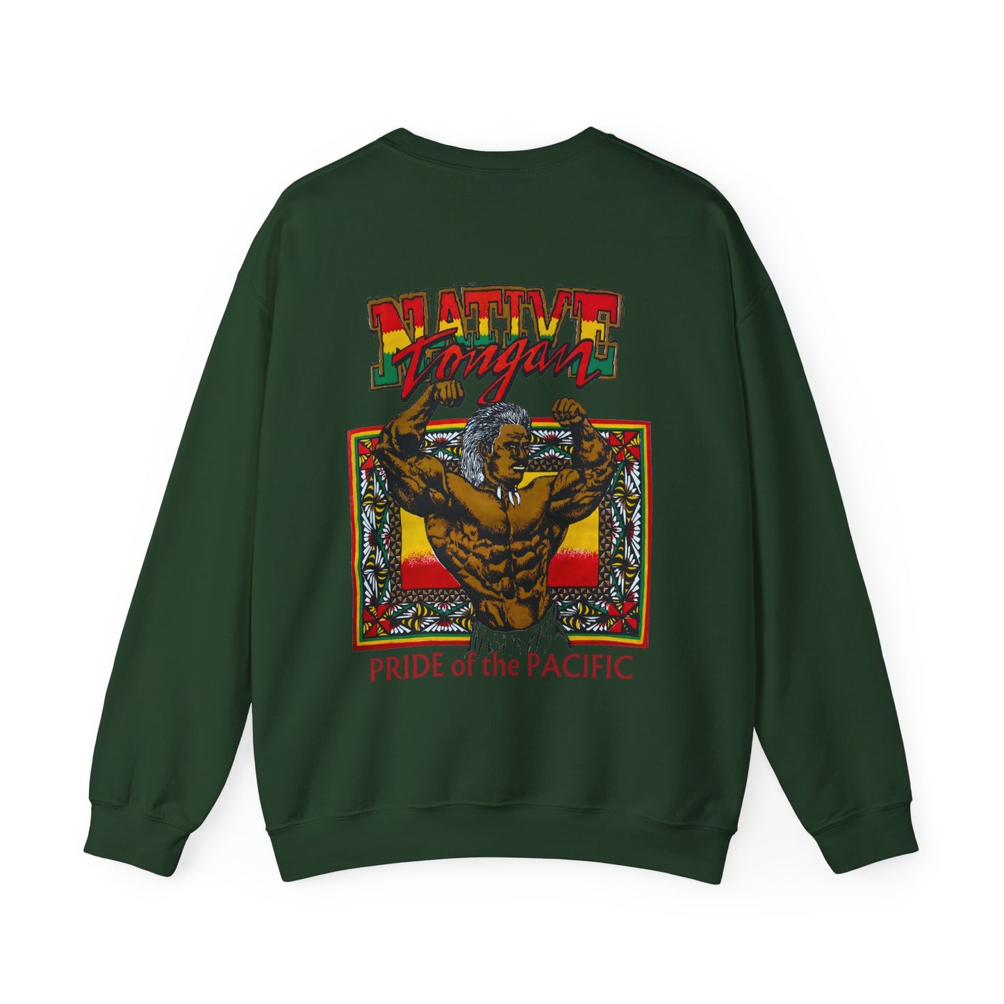 Local Strength Native Tongan Pride of the Pacific Vintage Designs 90s New Print Unisex Heavy Blend™ Crewneck Sweatshirt