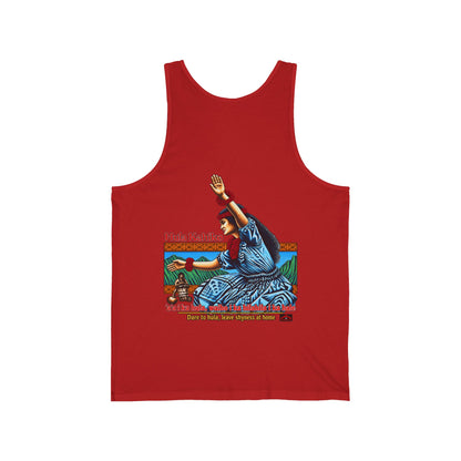 Hawaiian Strength Hula Kahiko Dare to Hula Unisex Jersey Tank