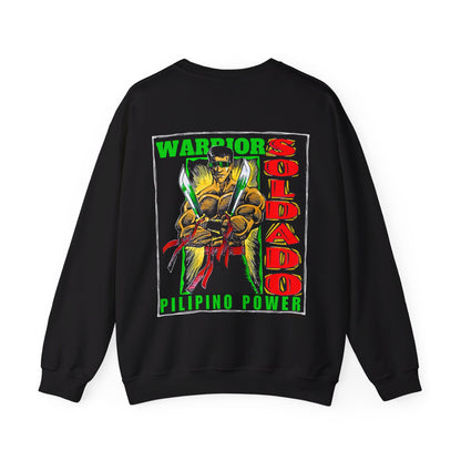 Filipino Strength Soldado Warrior Pilipino Power Vintage Design 90s New Print Unisex Heavy Blend™ Crewneck Sweatshirt