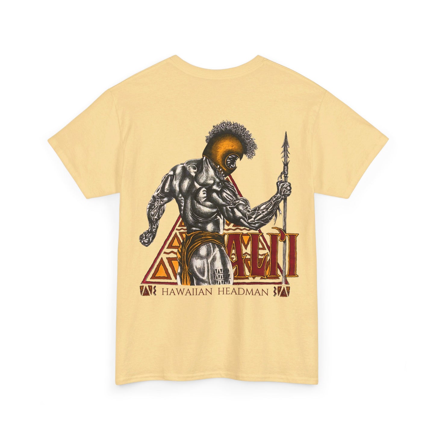 Hawaiian Strength Ali'i Hawaiian Headman Vintage Design 90s New Print Unisex Heavy Cotton Tee