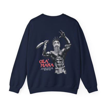 Hawaiian Strength Living Power Hawaii Ola' Mana Vintage Design 90s New Print Unisex Heavy Blend™ Crewneck Sweatshirt