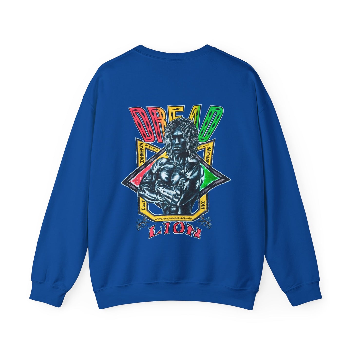 Jawaiian Strength Dread Lion Vintage 90s Design New Print Unisex Heavy Blend™ Crewneck Sweatshirt