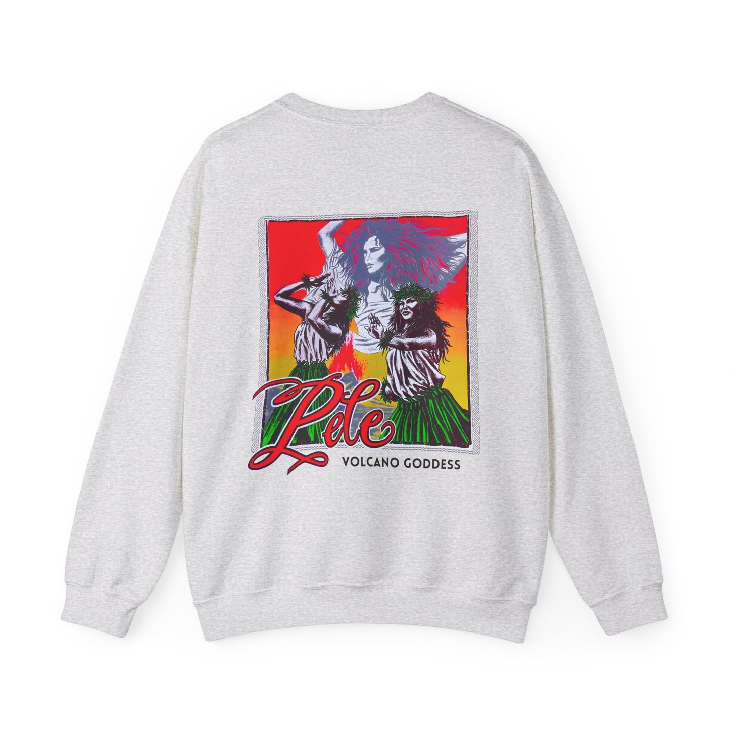 Hawaiian Strength Pele Volcano Goddess Vintage Design 90s New Print Unisex Heavy Blend™ Crewneck Sweatshirt