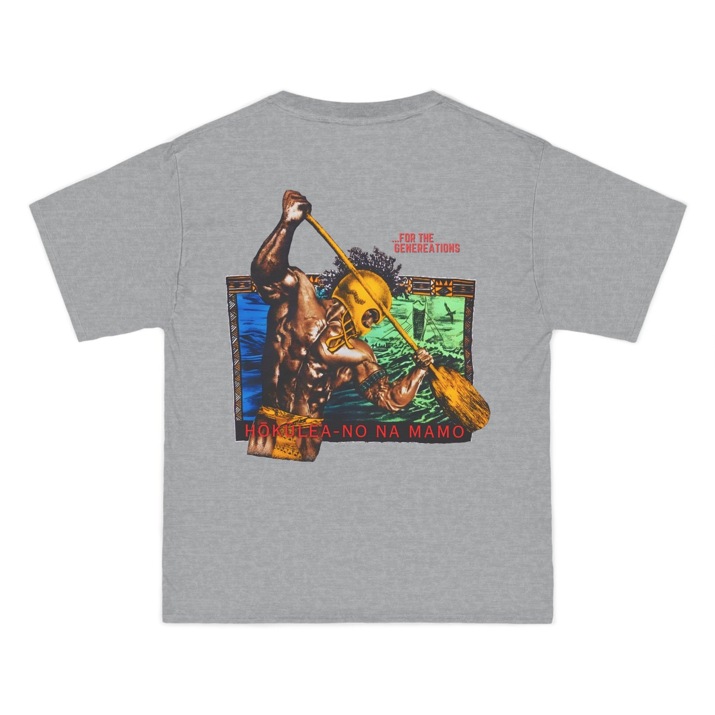 Hawaiian Strength For The Generations Hokulea-no Na Mamo Vintage Design 90s New Print Beefy-T®  Short-Sleeve T-Shirt