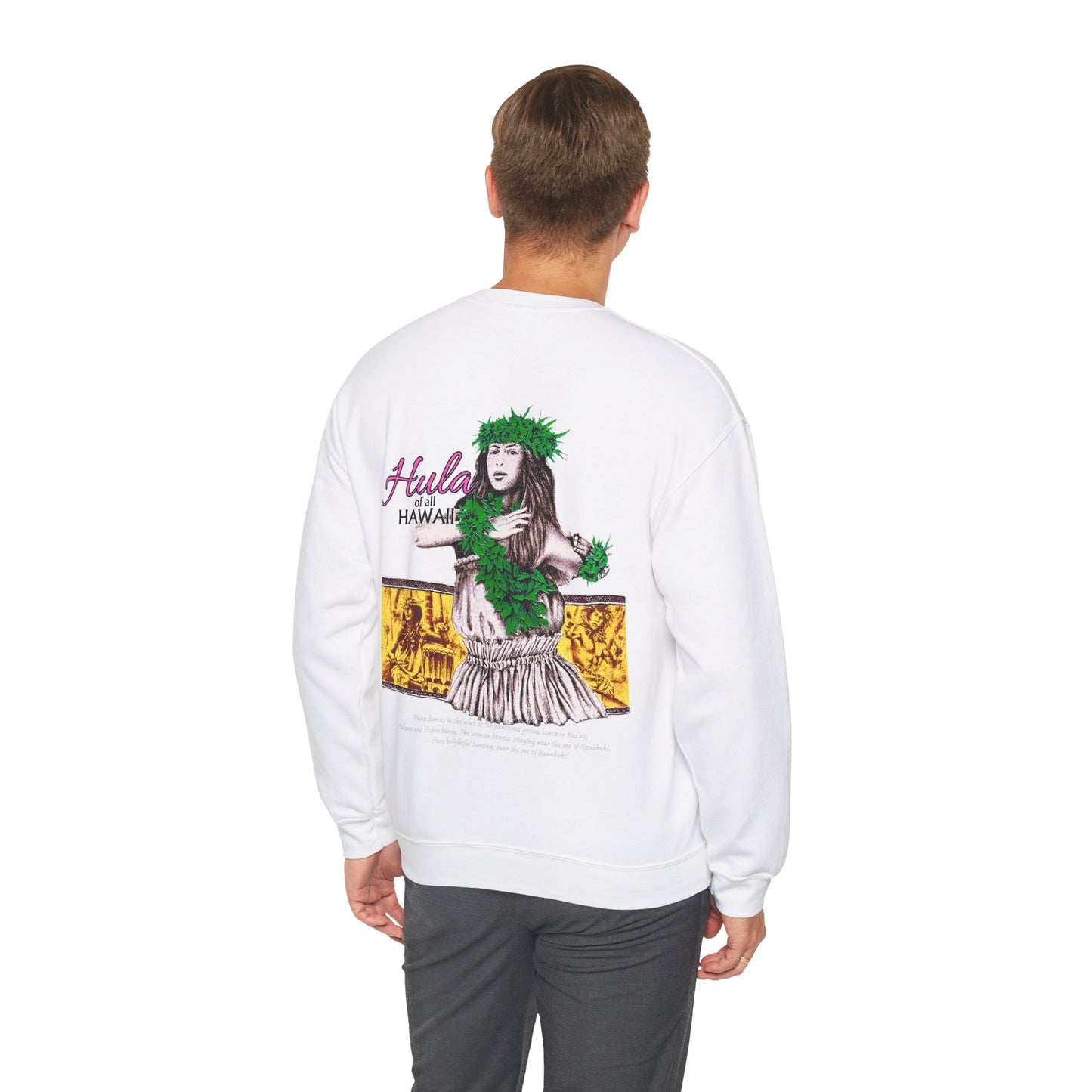 Hawaiian Strength Hula of all Hawaii Vintage Design 90s New Print Unisex Heavy Blend™ Crewneck Sweatshirt