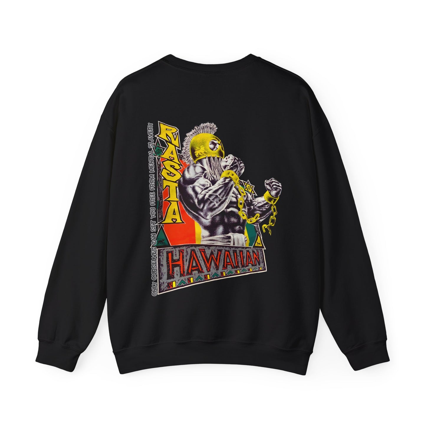 Hawaiian Strength Hawaiian Rasta Vintage Design 90s New Print Unisex Heavy Blend™ Crewneck Sweatshirt