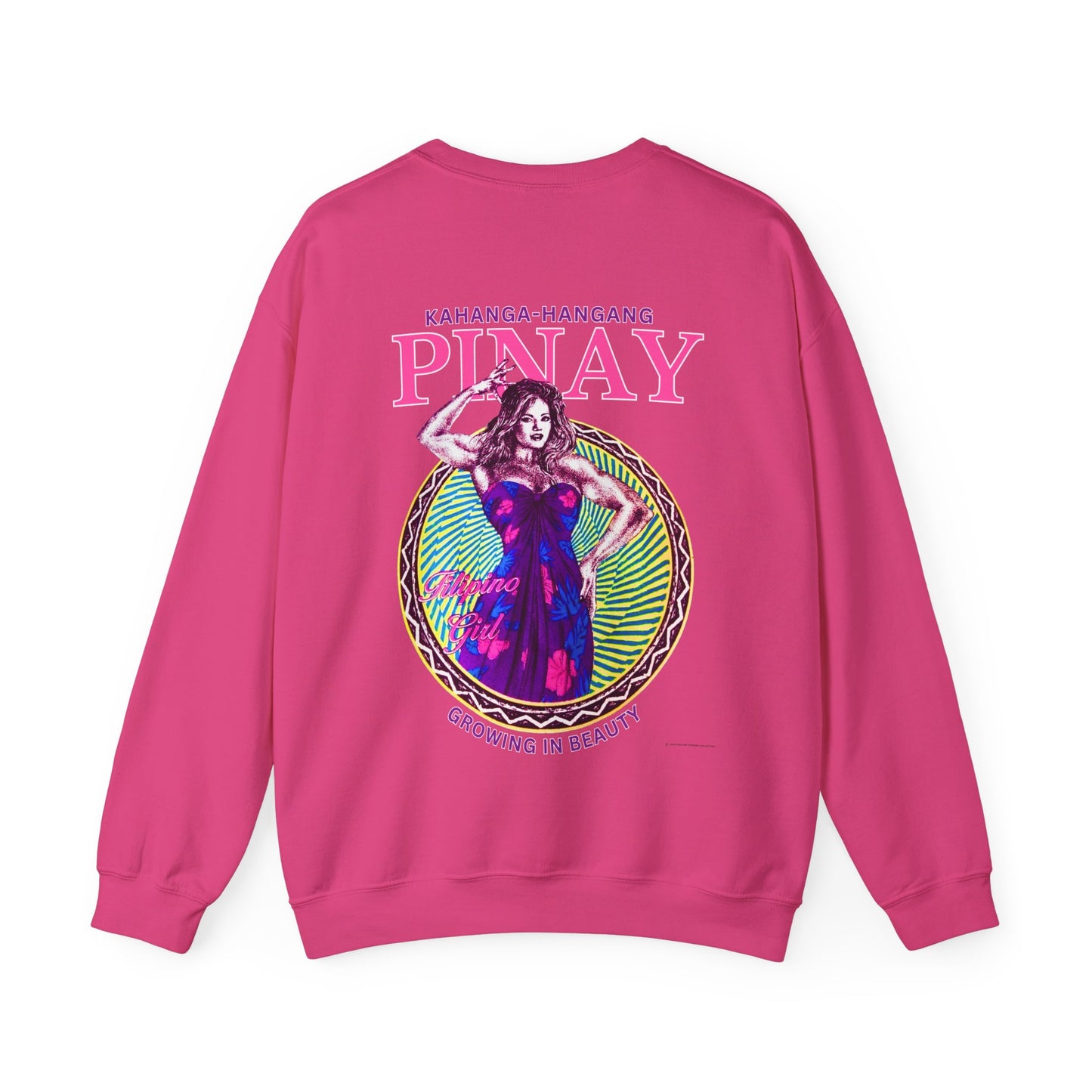 Filipino Strength Pinay Growing in Beauty Filipino Girl Kahanga Hangang Vintage Design 90s New Print Unisex Heavy Blend™ Crewneck Sweatshirt