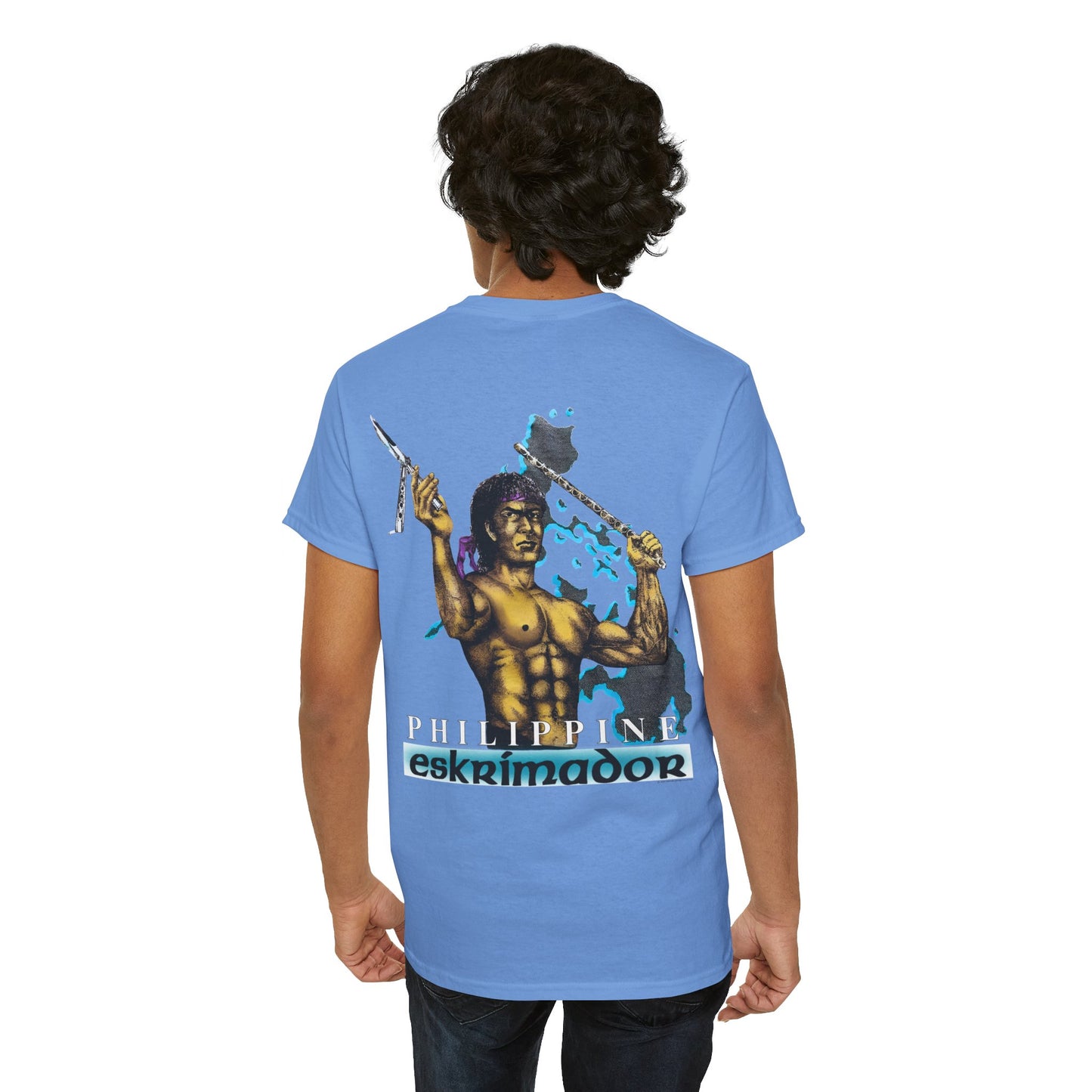 Filipino Strength Philippine Eskrimador Vintage Design 90s New Print Unisex Heavy Cotton Tee