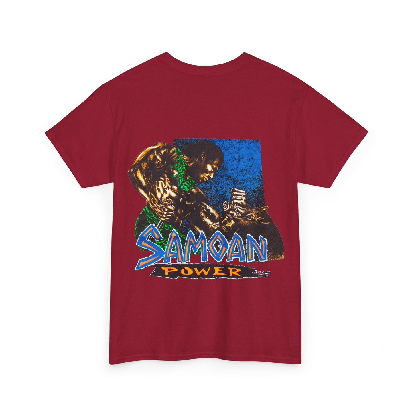 Samoan Strength Samoan Power Shirt Vintage Design 90s New Print T-shirt Unisex Heavy Cotton Tee