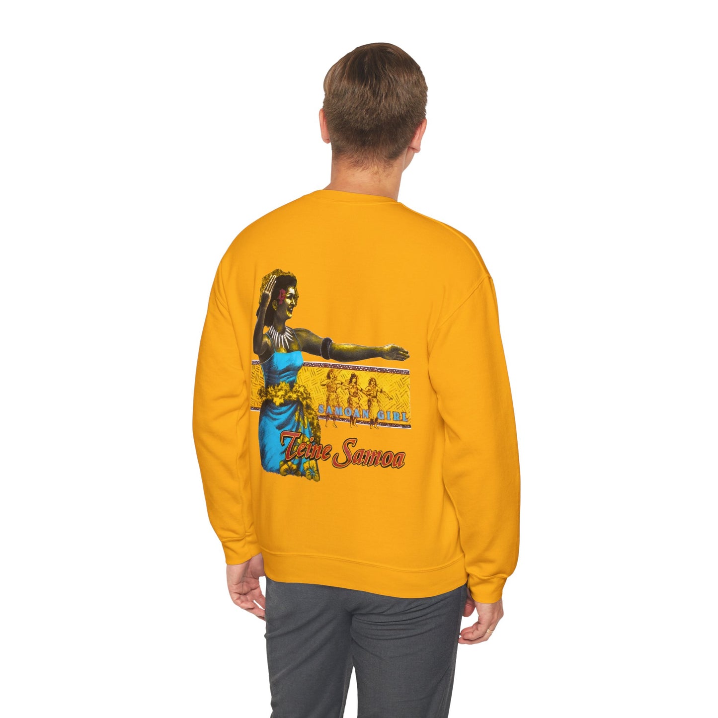 Samoan Strength Samoan Girl Teine Samoa Vintage Design 90s New Print Unisex Heavy Blend™ Crewneck Sweatshirt